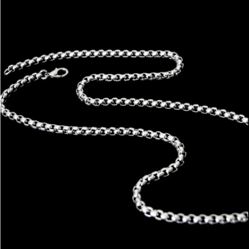 Stunning NEW thick BOX CHAIN 24” 100% Wide 3mm  stainless steel steele